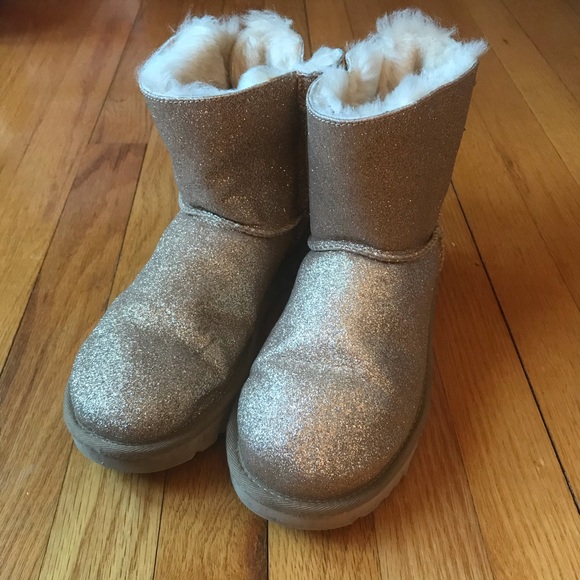 UGG Shoes - UGG Golden Mini Bailey Bow Sparkle Boots